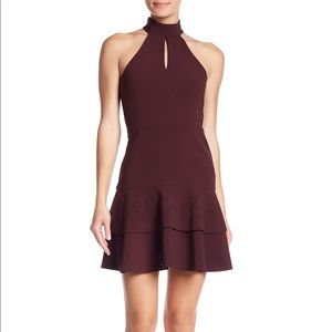 Parker maroon cocktail dress